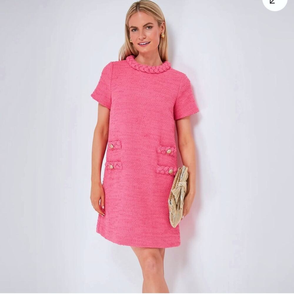 Tuckernuck Vibrant Pink Textured Dress